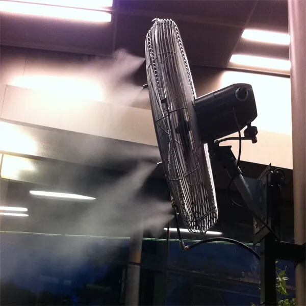Self-Contained Water Tank Mist Fan real project application and professional mist cooling solution Self-Contained Water Tank Mist Fan real project application and professional mist cooling solution